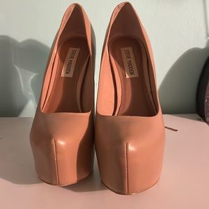 Nude platform heels
